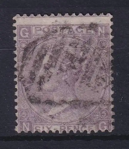 Großbritannien 1865 Queen Victoria 6 Pence violett Mi.-Nr. 25 gestempelt