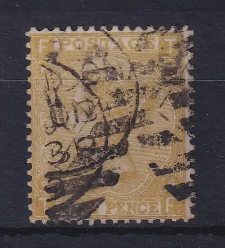 Großbritannien 1867 Queen Victoria 9 Pence gelbbraun Mi.-Nr. 31 gestempelt