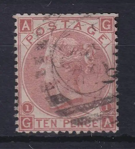 Großbritannien 1867 Queen Victoria 10 Pence rotbraun Mi.-Nr. 32 gestempelt