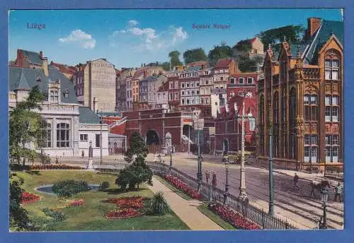 AK Belgien Liege Square Notger gelaufen 1916