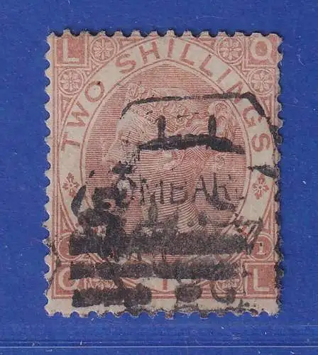 Großbritannien 1880 SPITZENWERT Queen Victoria 2 Shillings siena Mi.-Nr. 54 