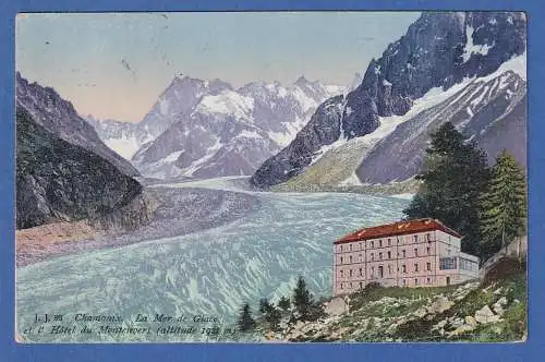 AK Frankreich Chamonix Gletscher gelaufen 1921