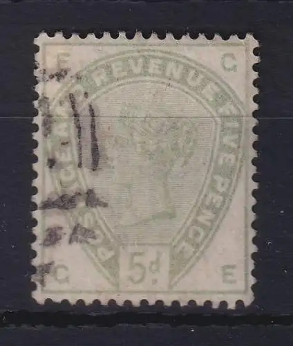 Großbritannien 1884 Queen Victoria 5 Pence graugrün Mi.-Nr. 78 gestempelt
