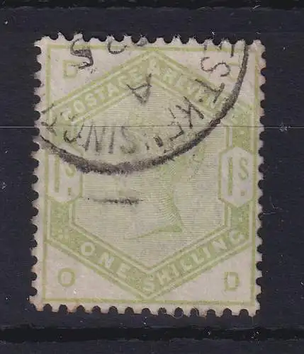 Großbritannien 1884 Queen Victoria 1 Shilling graugrün Mi.-Nr. 81 gestempelt