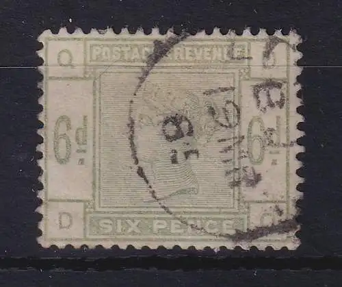 Großbritannien 1884 Queen Victoria 6 P graugrün Mi.-Nr. 79 gestempelt