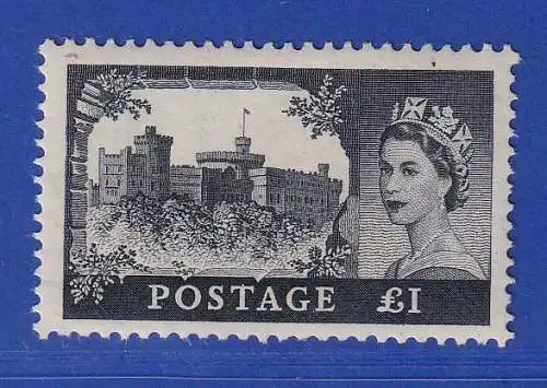 Großbritannien 1958 Queen Elisabeth II. 1 £ Mi.-Nr. 281 II ungebraucht *