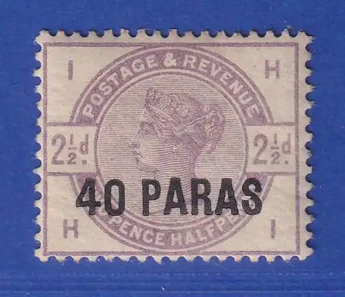 Britische Post in der Türkei 1885 Queen Victoria 40 Paras Mi-Nr. 1 ungebraucht *