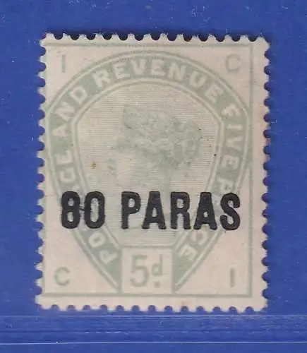 Britische Post in der Türkei 1885 Queen Victoria 80 Paras Mi.-Nr. 2 (*)