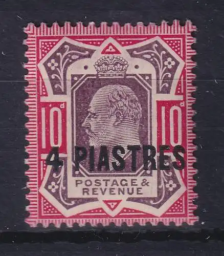 Britische Post in der Türkei 1902 Edward VII. 4 Piaster Mi.-Nr. 10 ungebraucht *