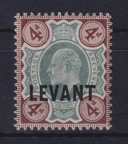 Britische Post in der Türkei 1905 Edward VII. 4 Pence Mi.-Nr. 19 ungebraucht *