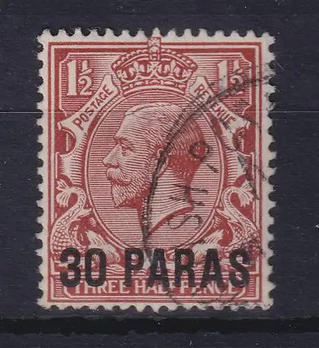 Britische Post in der Türkei 1913 George V. 30 Paras Mi.-Nr. 39 gestempelt