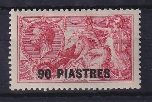Britische Post in der Türkei 1921 George V. 90 Piaster Mi.-Nr. 53 ungebraucht *