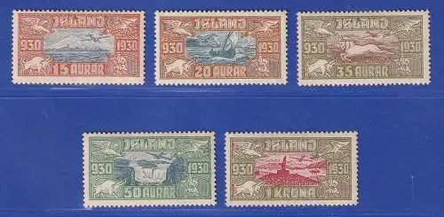 Island 1930 Flugpostmarken Allthing Mi.-Nr. 142-146 ungebraucht *