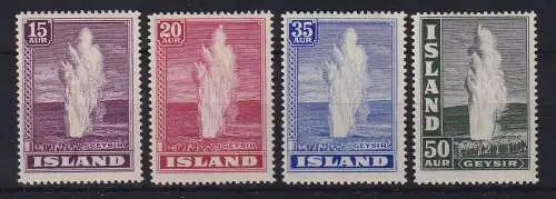 Island 1938 Großer Geysir Mi.-Nr. 193-196 ungebraucht *
