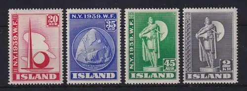Island 1939 Weltausstellung New York Mi.-Nr. 204-207 ungebraucht *