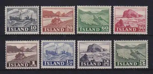 Island 1950 Fischerei und Landwirtschaft Mi.-Nr. 263-270 Satz kpl. ungebraucht *