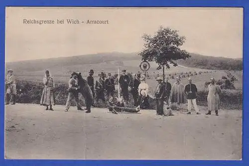 Feldpost 1.Weltkrieg AK Reichsgrenze bei Arracourt mit Feldpost-O 1916
