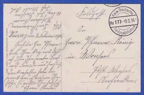 Feldpost 1.Weltkrieg AK Versecz (Werschetz, Serbien) mit Feldpost-O 1916