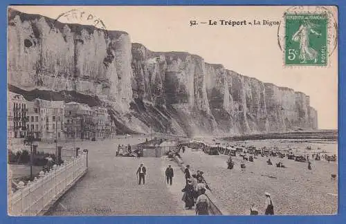 AK Frankreich Le Tréport - La Diegue gelaufen 1913