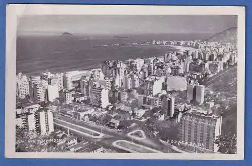 AK Brasilien Rio de Janeiro Copacabana gelaufen 1953 Zensur Österreich
