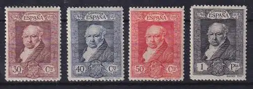 Spanien 1930 Francisco de Goya Lot 4 Werte Mi.-Nr. 474-77 postfrisch **