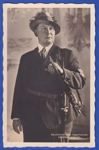 Bildpostkarte Porträt von Hermann Göring als Reichsjägermeister