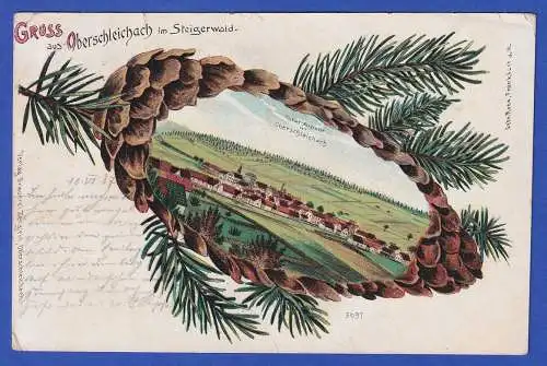 Alte AK Gruss aus Oberschleichach (Ufr.) O Posthilfsstelle OBERSCHLEICHACH 1907