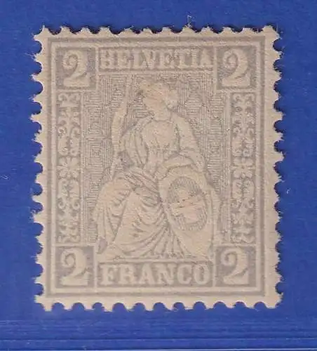 Schweiz 1862 Sitzende Helvetia 2 C grau Mi.-Nr. 20 ungebraucht *