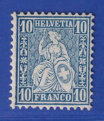 Schweiz 1862 Sitzende Helvetia 10 C orange Mi.-Nr. 23 ungebraucht *