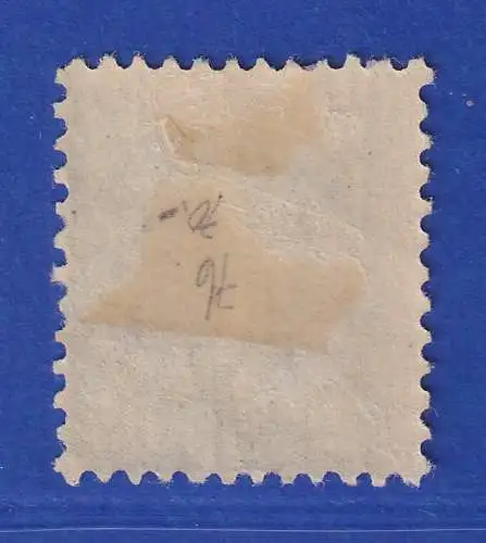 Schweiz 1882 Stehende Helvetia 50 C blau Mi.-Nr. 62YC ungebraucht *