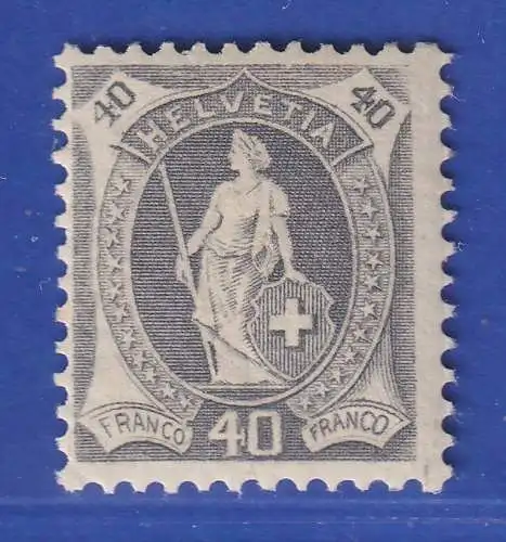Schweiz 1899 Stehende Helvetia 40 C blaugrau Mi.-Nr. 68A postfrisch **