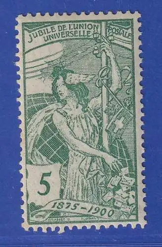 Schweiz 1900 Weltpostverein UPU 5 C grün Mi.-Nr. 71 IIa postfrisch **