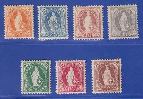 Schweiz 1907/08 Stehende Helvetia Mi.-Nr. 88-94 Satz kpl. ungebraucht *