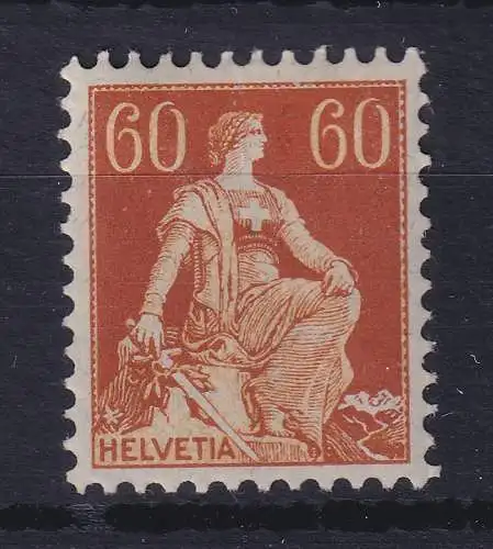 Schweiz 1918 Sitzende Helvetia 60 C mattorange Mi.-Nr. 140x ungebraucht *