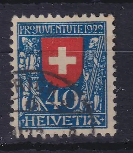 Schweiz 1922 Pro Juventute Wappen 40+10 C Mi.-Nr. 178 gestempelt