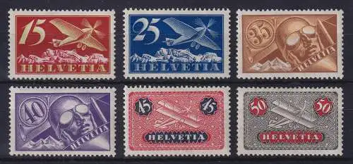 Schweiz 1923 Flugpostmarken Mi.-Nr. 179-184 Satz kpl. ungebraucht *