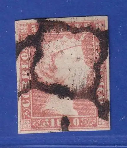 Spanien 1850 Königin Isabella II. 5 R rot Mi.-Nr. 3 gestempelt