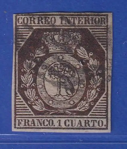 Spanien 1853 Stadtpost Madrid 1 Cs bronze Mi.-Nr. 22 gestempelt
