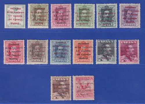 Spanien 1929 Völkerbundrat  Mi.-Nr. 428-441 Satz kpl. ungebraucht *