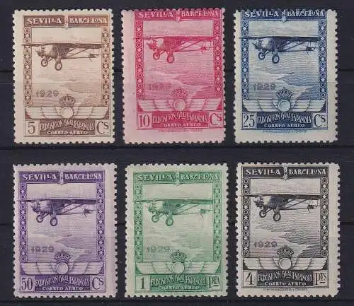 Spanien 1929 Internationale Ausstellungen  Mi.-Nr. 422-427 Satz ungebraucht *