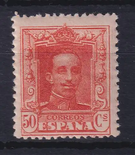 Spanien 1927 König Alfons XIII. 50 Cs rotorange Mi.-Nr. 293Ac ungebraucht *