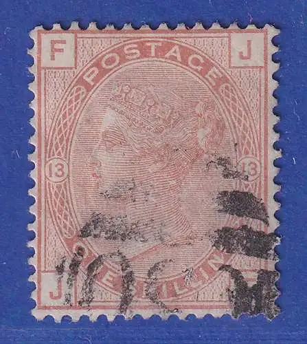 Großbritannien 1880 Queen Victoria 1 Shilling orange Mi.-Nr. 53 gestempelt