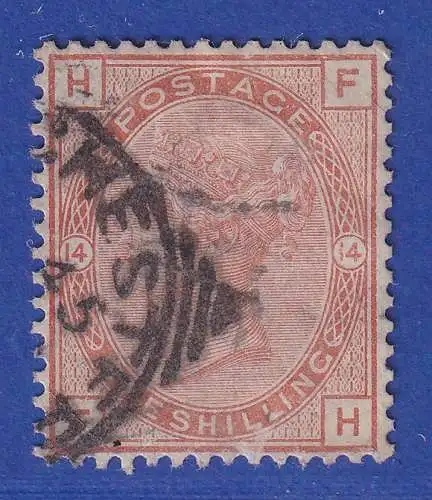 Großbritannien 1881 Queen Victoria 1 Shilling orange Mi.-Nr. 64 gestempelt