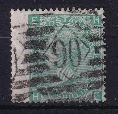 Großbritannien 1867 Queen Victoria 1 Shilling grün Mi.-Nr. 33 mit Breitrand O