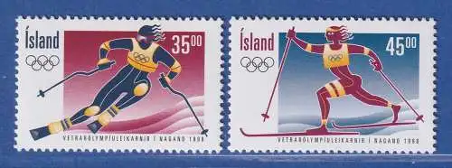 Island 1998 Olympische Winterspiele, Nagano Mi.-Nr. 882-83 Satz ** 