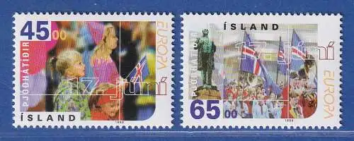 Island 1998 Europa, Nationale Feste und Feiertage Mi.-Nr. 890-91 Satz ** 