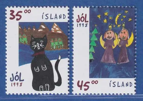Island 1998 Weihnachten Kinderzeichnungen Mi.-Nr. 900-01 **