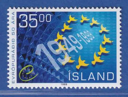 Island 1999 50 Jahre Europarat Mi.-Nr. 912 ** 