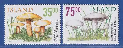 Island 1999 Speisepilze Goldröhrling Wiesenchampignon Mi.-Nr. 915-16 **