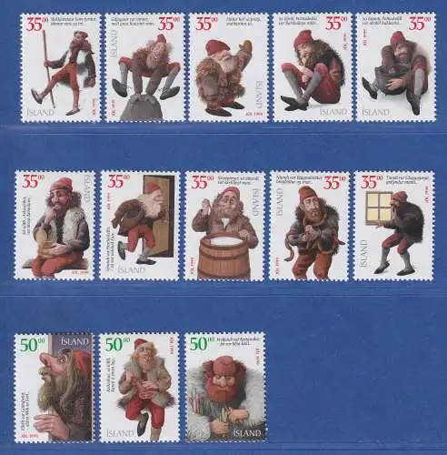 Island 1999 Weihnachten, Weihnachtsburschen Mi.-Nr. 928-40 Satz kpl. ** 